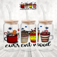 Christmas Jingle 16 Ounce Glass Tumblers