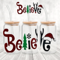 Christmas Jingle 16 Ounce Glass Tumblers
