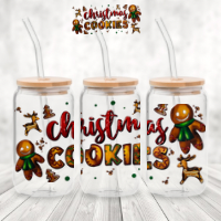 Christmas Jingle 16 Ounce Glass Tumblers