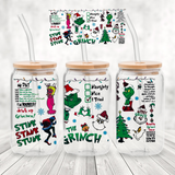 Christmas Jingle 16 Ounce Glass Tumblers