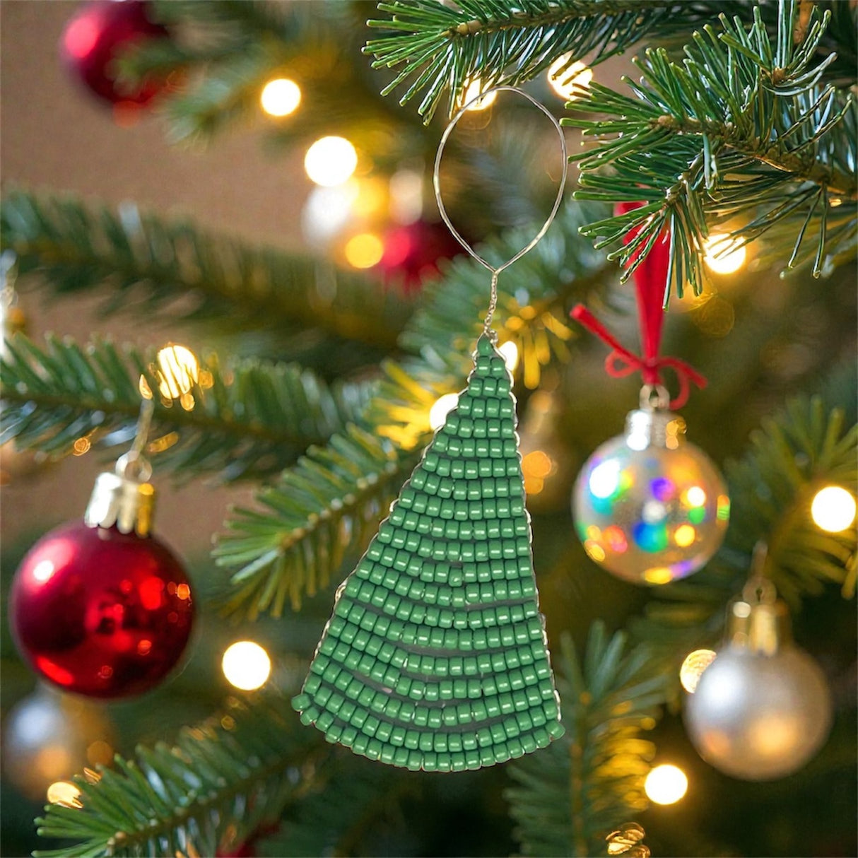 Seed Bead Christmas Tree Ornament DIY Kit