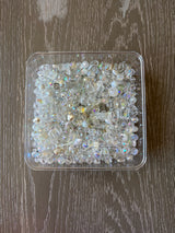 Crystal Dreams Bling Bling Lux Mix clear iridescent beads in square container