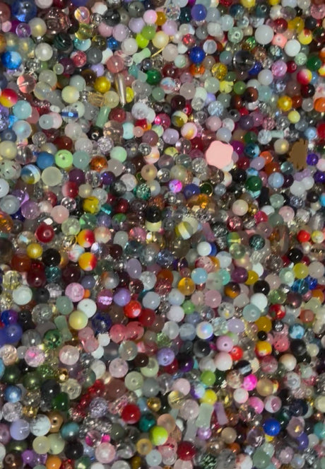 Close-up of colorful assorted $1 bead mix